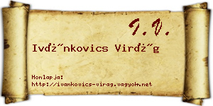 Ivánkovics Virág névjegykártya